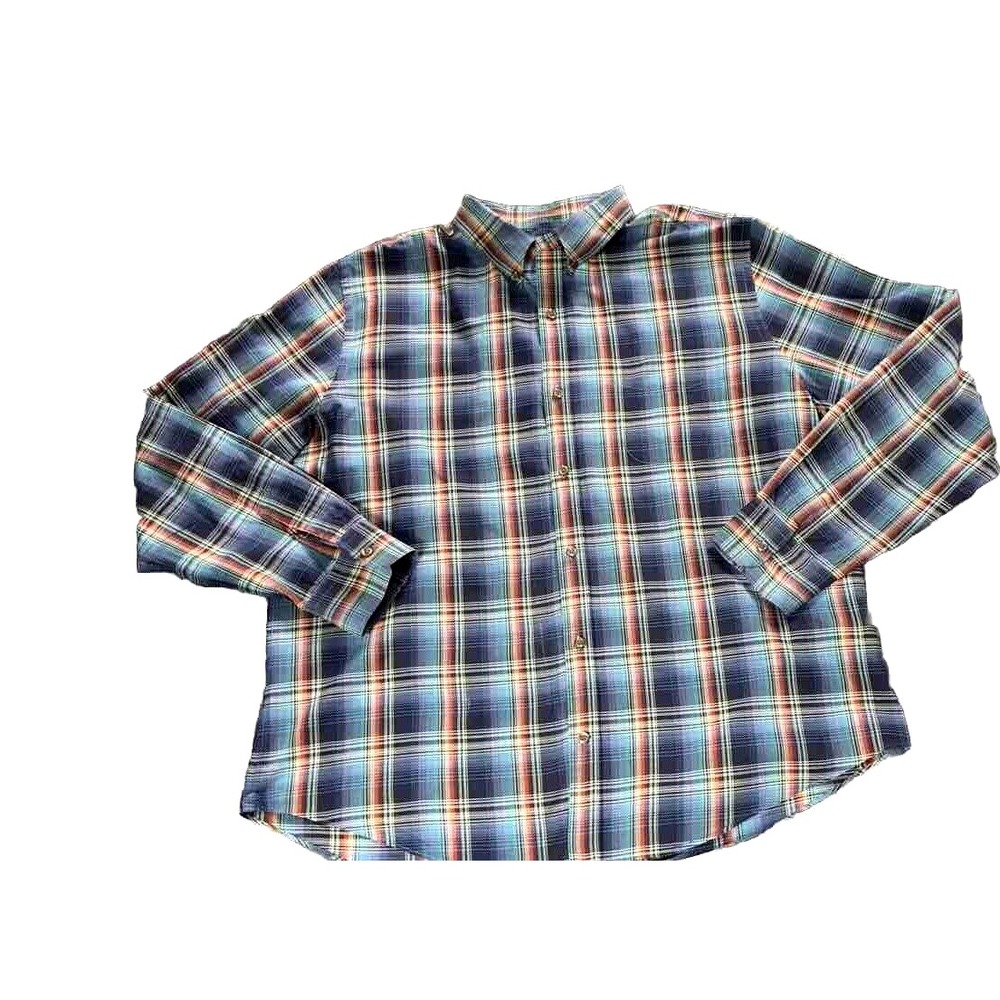 Vince Mens Plaid Button Down Long Sleeve Casual Shirt XXL 2XL